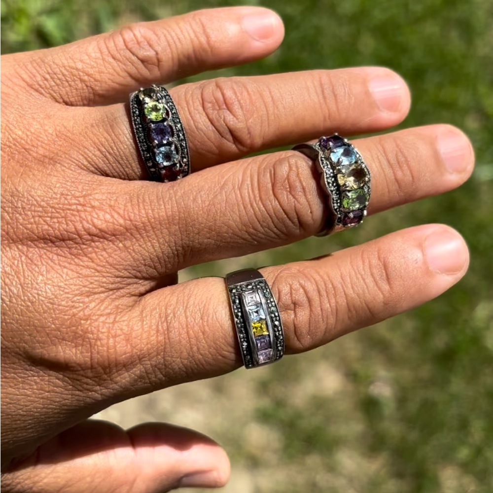 This Is For 1 Ring, Solid Sterling Silver With Na… - image 2